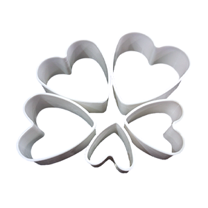 CORTA PLASTI CORAZON TS-F931 5 PCS SUPPLIES 10 X 4 cm