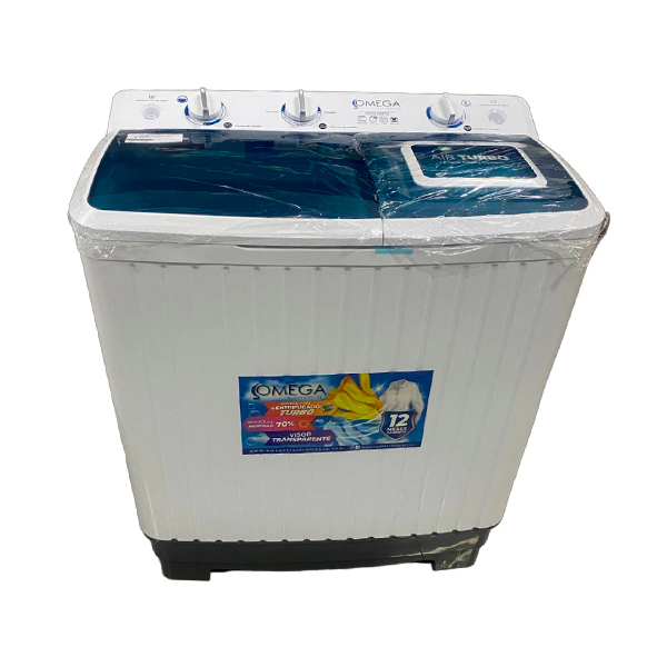 LAVADORA OMEGA 8.5 Kg OWS-85P3 SEMI AUTOMATICA DOBLE TINA BLANCO