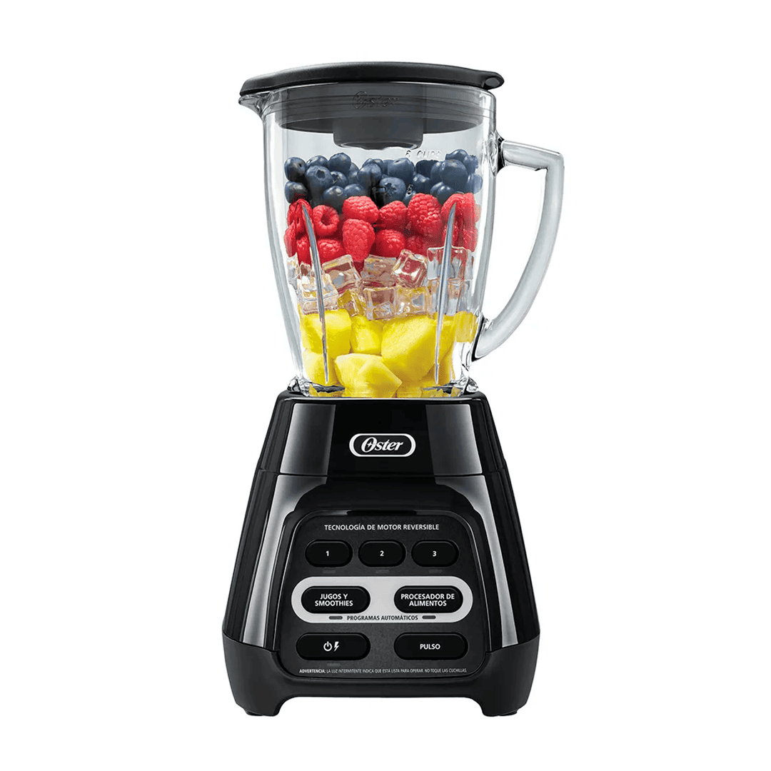 LICUADORA OSTER BLSTPYG1309B J/V 3V NEGRA MOTOR REVERSIBLE TECN PROGRA