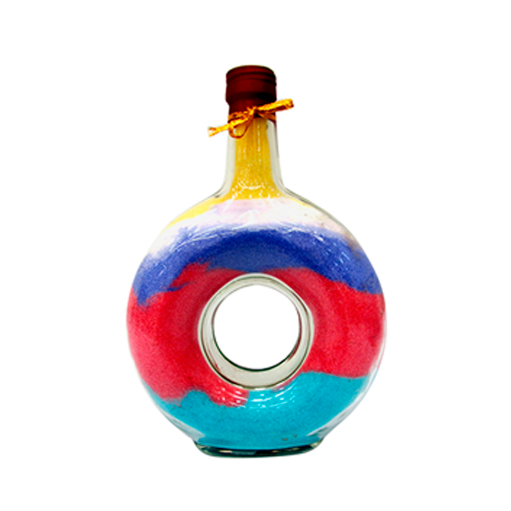 BOTELLA DECORATIVA 21X15CM (28573) MULTICOLOR