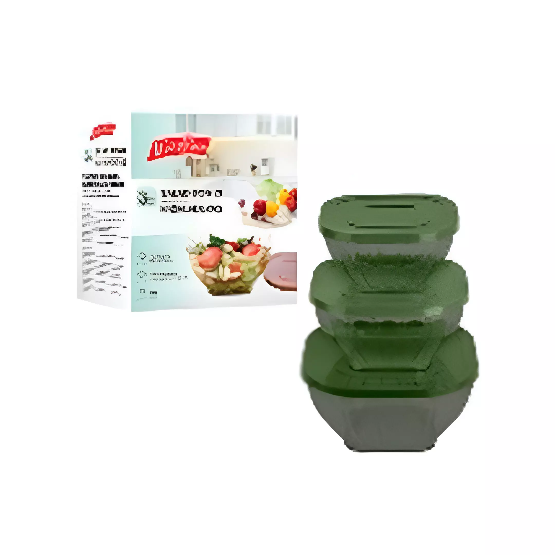 ENSALADERA 3PZAS 1500/2500/3500ML 723-05566 VERDE