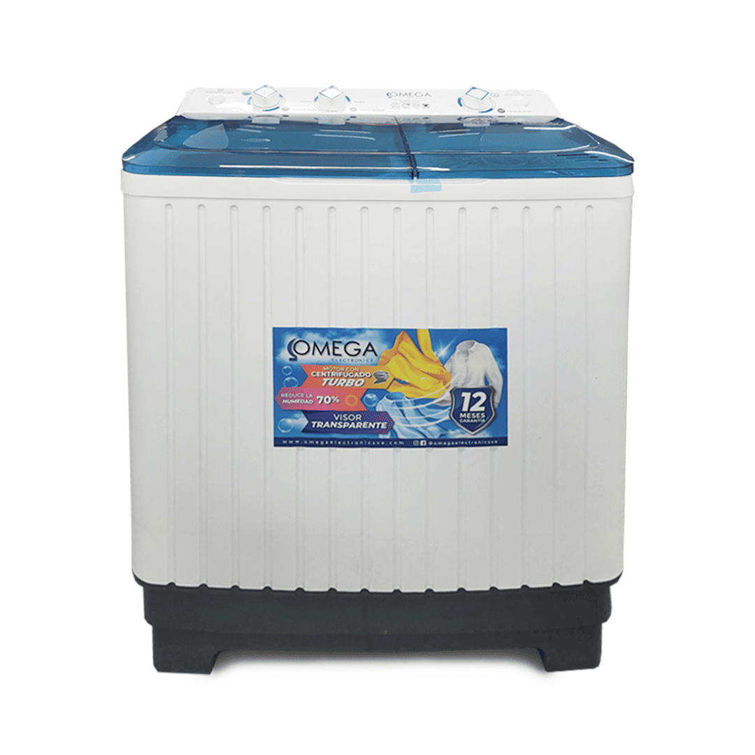 LAVADORA OMEGA 8.5 Kg OWS-85TP SEMI AUTOMATICA DOBLE TINA BLANCO