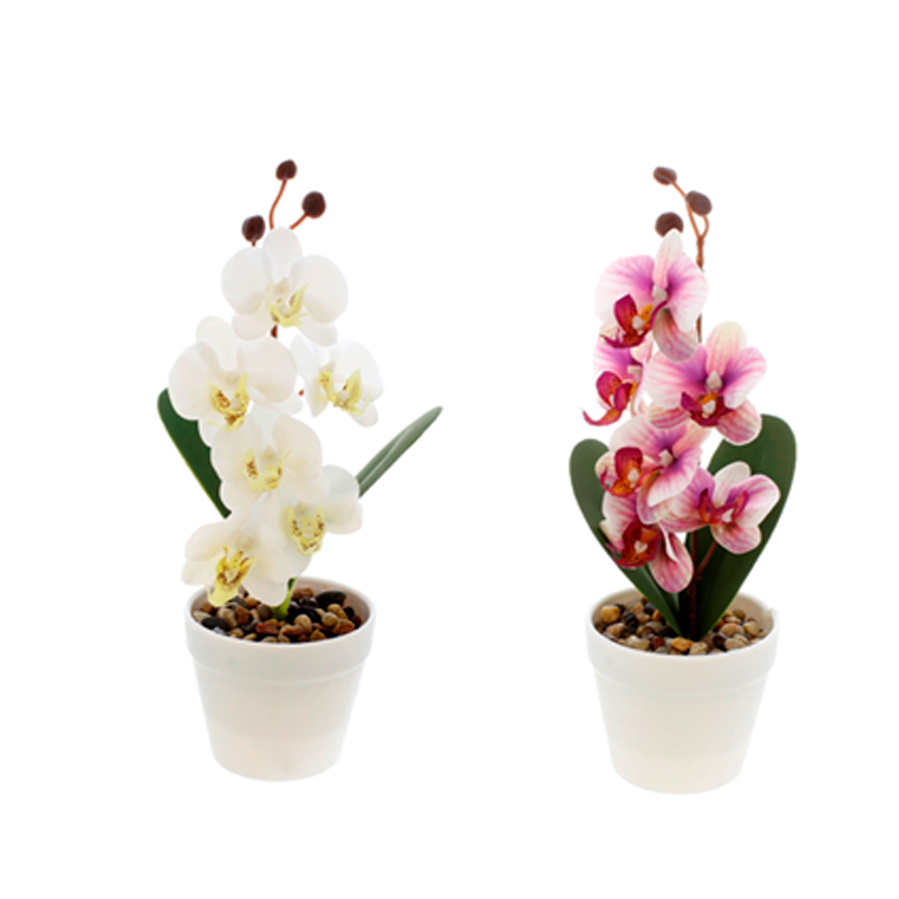 PLANTA ARTIFICIAL C/MATERO (36621) BLANCO/ROSADO