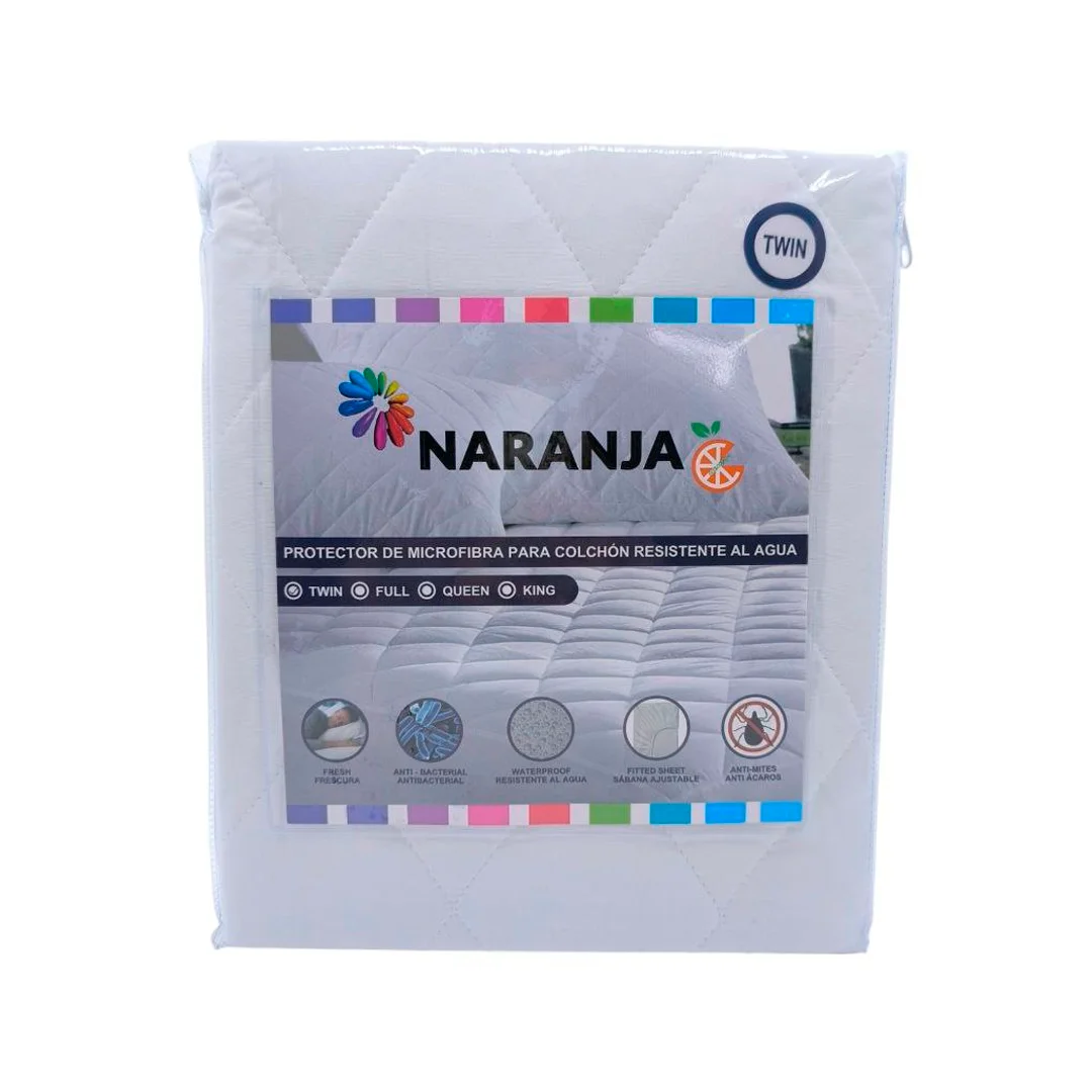PROTECTOR PARA COLCHON NARANJA M-51 DE MICROFIBRAS TWIN 100X191